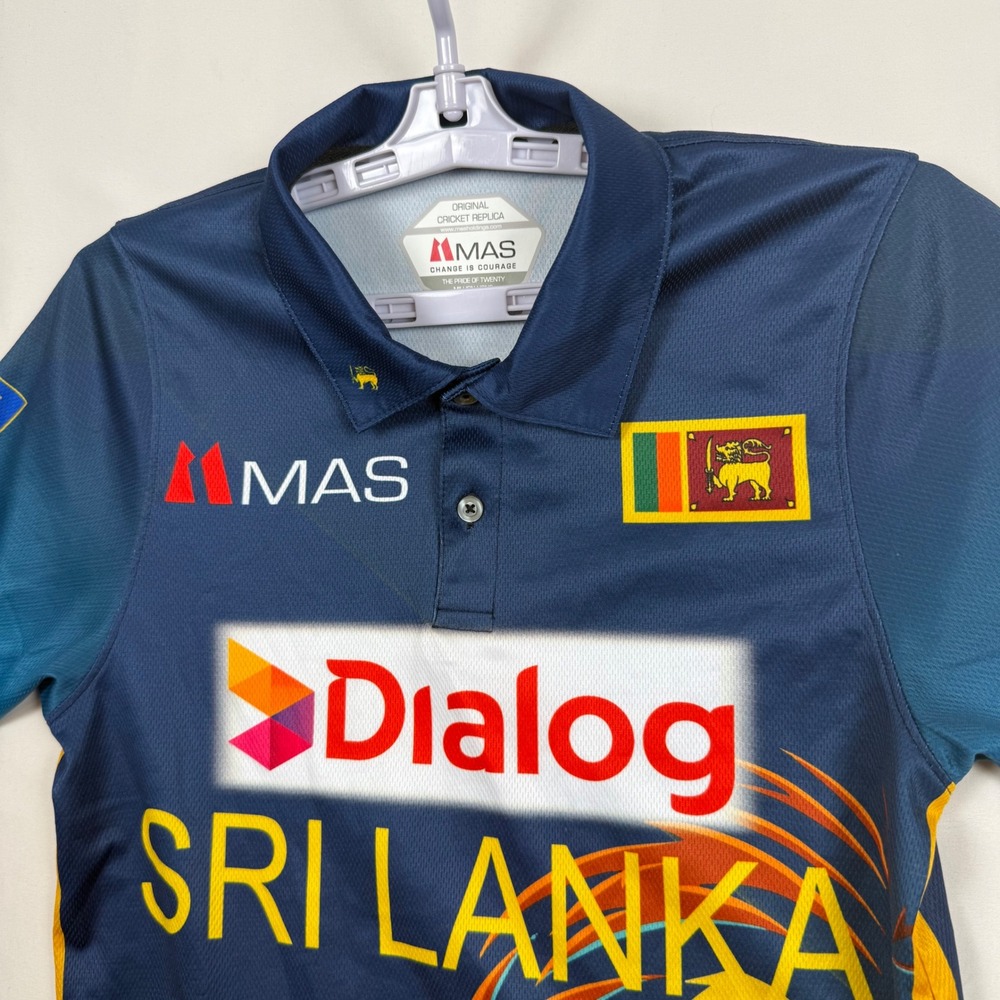MAS Sri Lanka Cricket Jersey Original Replica Navy Blue Lion Graphic Small